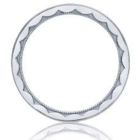 Tacori Women's Platinum Sculpted Crescent Wedding Band 1.5mm Size 4.5 - Picture 4 of 8